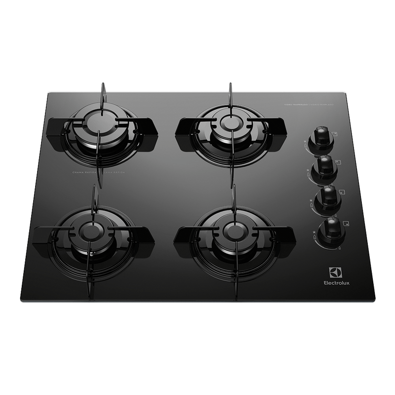 Cooktop-a-Gas-4-Bocas-Electrolux-KE4GP-Preto-Bivolt