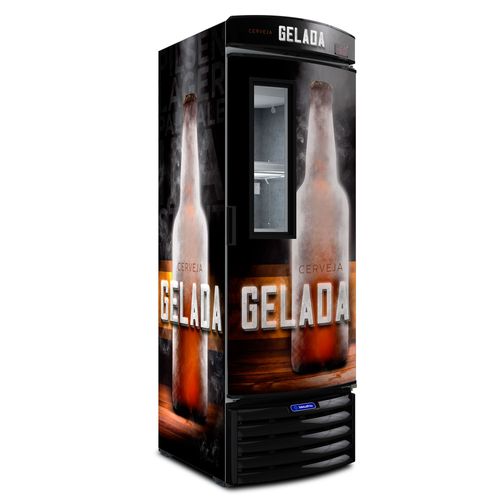 Cervejeira Porta de Visor 434 Litros Metalfrio VN44FL Preta 220V
