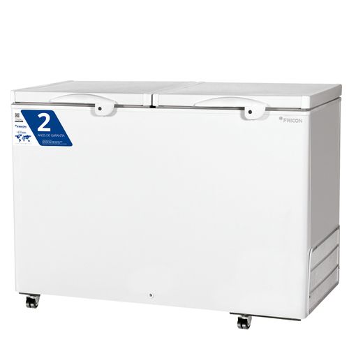 Freezer Horizontal Dupla Ação Porta Cega 411 Litros Fricon HCED411-1C000 Branco 127V