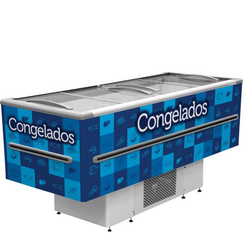 Ilha de Congelados Dupla Ação Porta de Vidro 568 Litros Fricon ICED568-2V001 Azul 220V