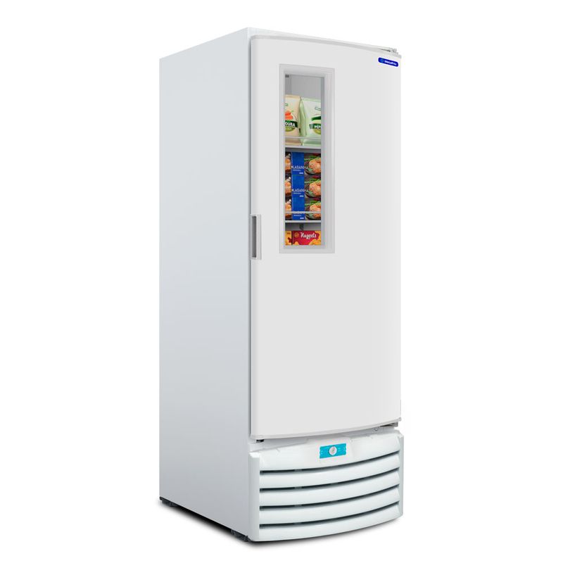 Freezer-Vertical-Tripla-Acao-Porta-com-Visor-509-Litros-Metalfrio-VF55FT-Branco-127V