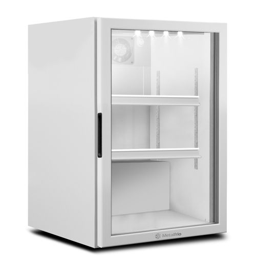 Expositor Vertical Counter Top para Balcão Porta de Vidro 97 Litros Metalfrio VB11R Branco 220V