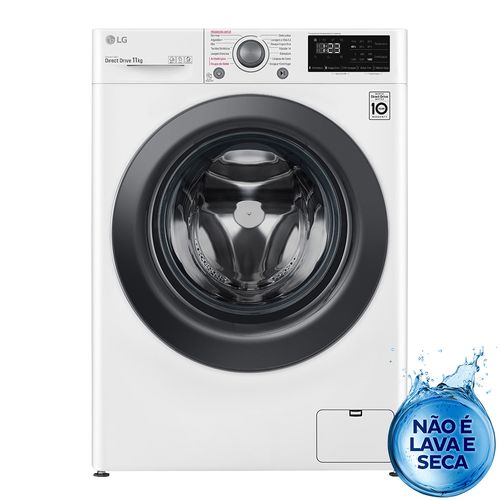Máquina de Lavar Front Load Smart com Inteligência Artificial AIDD™ 11Kg LG VC5 FV3011WG4 Branca 127V