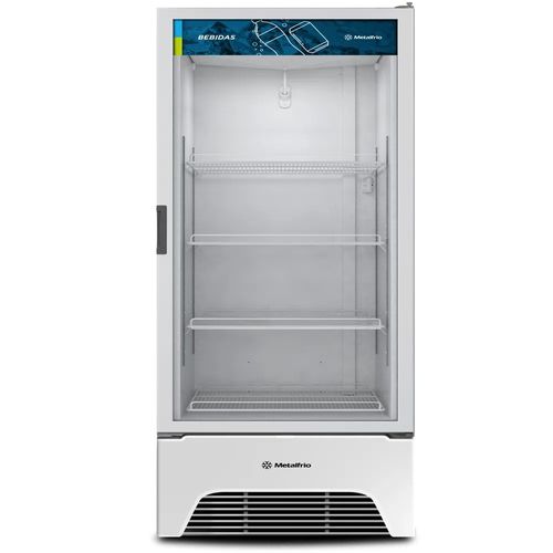 Expositor Vertical Porta de Vidro 572 Litros Metalfrio VB52A Branco 127V