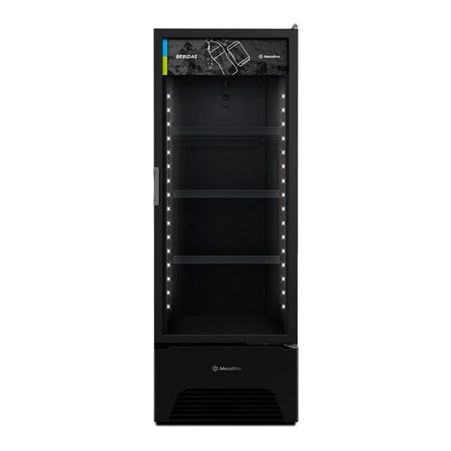 Expositor Vertical Porta de Vidro 403 Litros Metalfrio VB40AH All Black 127V