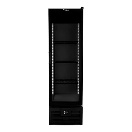 Expositor Vertical Tripla Ação Porta de Vidro 284 Litros Fricon VCET284-2V001 Total Black 220V