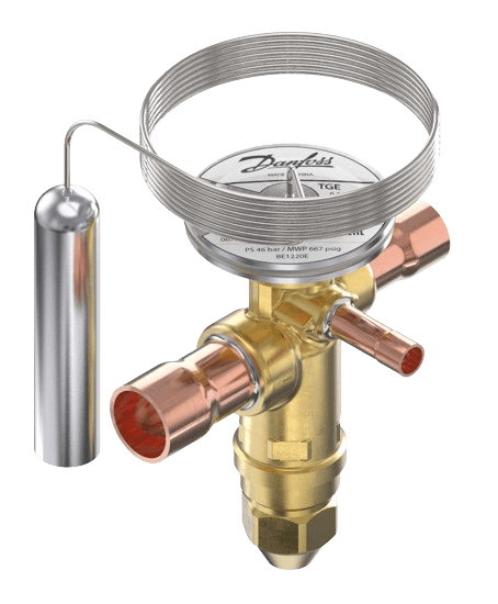 Válvula De Expansão Termostática TGEL-10 3,5TR Solda R410 1/2" x 5/8" Polegadas Danfoss 067N3001