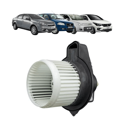 Motor do Ventilador da Caixa Evaporadora JCM Fiat Novo Uno/ Palio/ Strada/ Siena/ Grand Siena/ Mobi/ Cronos/ Argo/ Pulse 12V