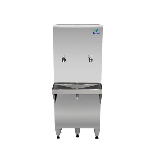 Bebedouro de Coluna Industrial 2 Torneiras 50 Litros Frisbel RAO5 Inox 127V