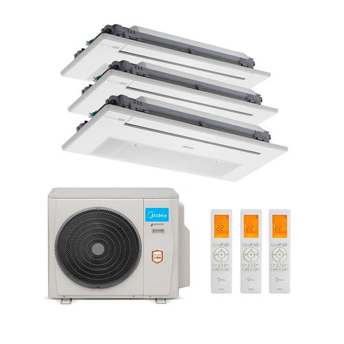 Ar Condicionado Multi Split Inverter Midea 42.000 Btus (2x Evap Cassete 1 Via 18.000 + 1x Evap Cassete 1 Via 12.000) Quente e Frio 220v
