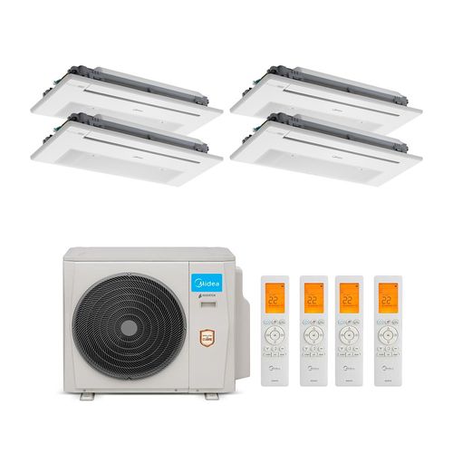 Ar Condicionado Multi Split Inverter Midea 36.000 Btus (4x Evap Cassete 1 Via 12.000) Quente e Frio 220v