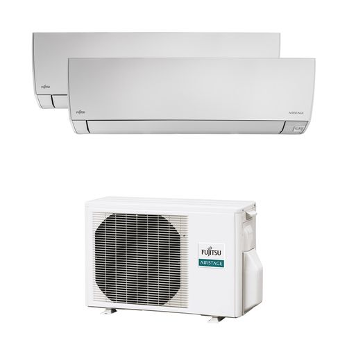 Ar Condicionado Bi Split Fujitsu Inverter 24.000 BTUs ( Hi-Wall 9.000 BTUs + Hi-Wall 18.000 BTUs) Quente e Frio 220V