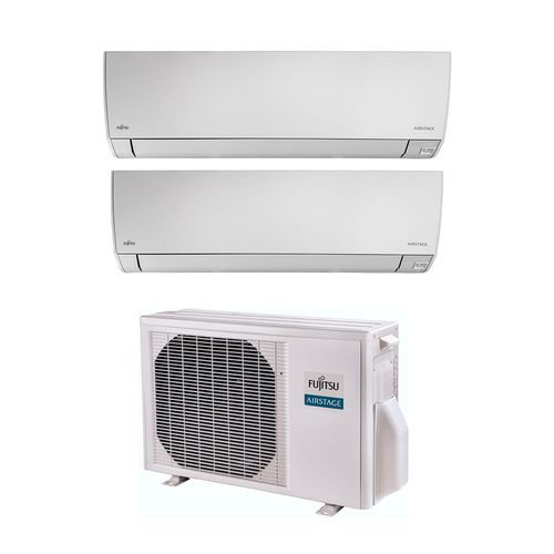 Ar Condicionado Bi Split Inverter Fujitsu Airstage Premium 18.000 BTUs Hi-Wall (12k + 9k) Quente e Frio 220V