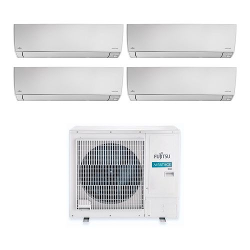 Ar Condicionado Multi Split Inverter Fujitsu Airstage Premium 30.000 BTUs Hi-Wall (2x 9k + 2x 12k) Quente e Frio 220V