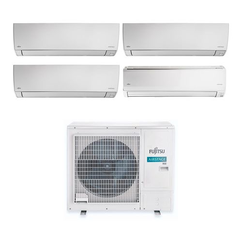 Ar Condicionado Multi Split Inverter Fujitsu Airstage Premium 30.000 BTUs Hi-Wall (3x 9k + 18k) Quente e Frio 220V