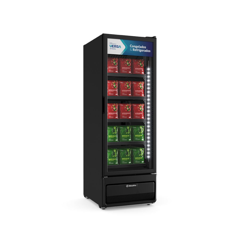 Freezer e Expositor Multitemperatura Versa All Black 557 Litros