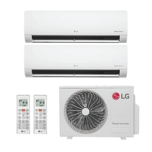 Ar Condicionado Bi Split Hi Wall Inverter LG 21.000 Btus (Hi Wall 9.000 + Hi Wall 12.000) Quente e Frio 220V R32