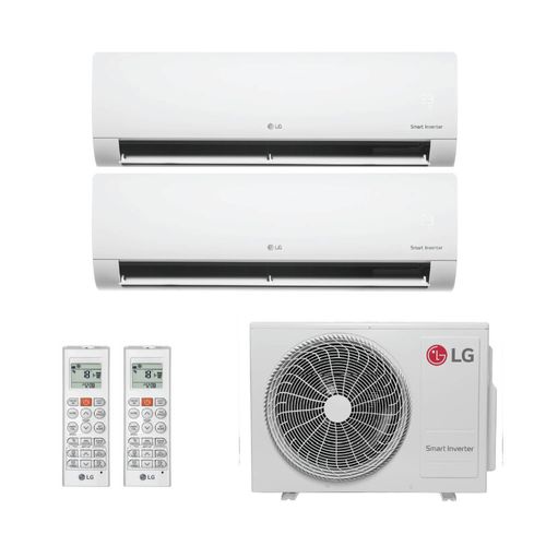 Ar Condicionado Bi Split Inverter LG 24.000 Btus (Hi Wall 12.000 + Hi Wall 12.000) Quente e Frio 220v R-32