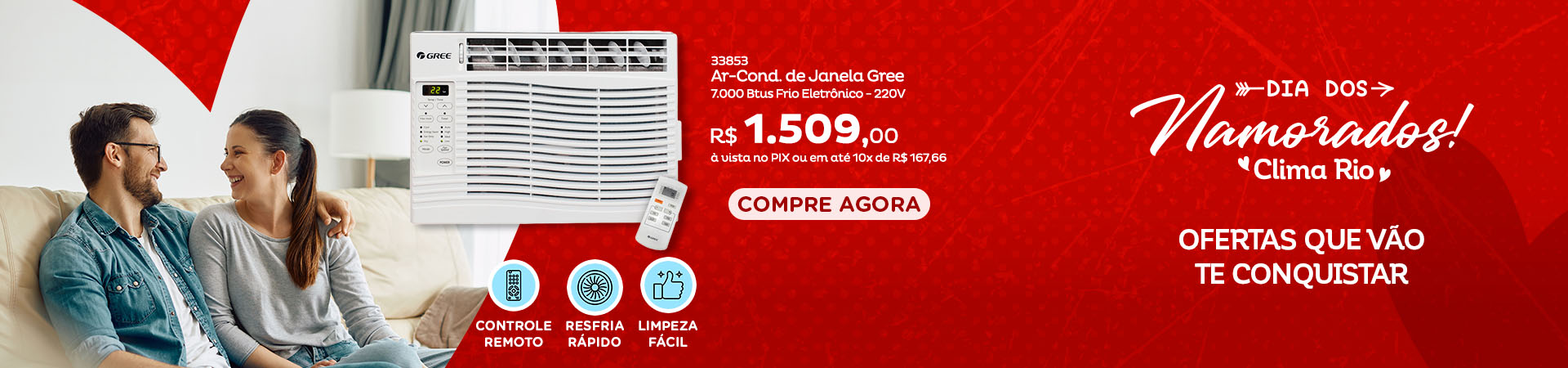 Banner Promocional com ofertas Ar-Condicionado  de Janela