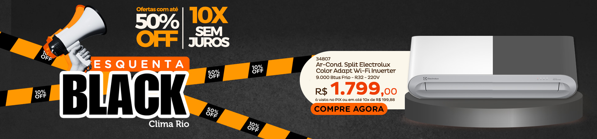 Banner Promocional Split Electrolux Inverter Color Adapt Clima Rio